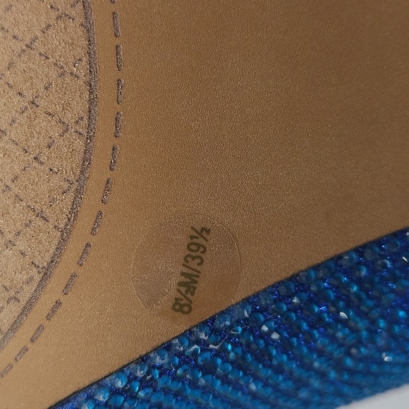 337- Jessica Simpson Odeda2 Blue Hour Micro Flash Ankle Boots Size 8.5M NWT - Picture 11 of 13